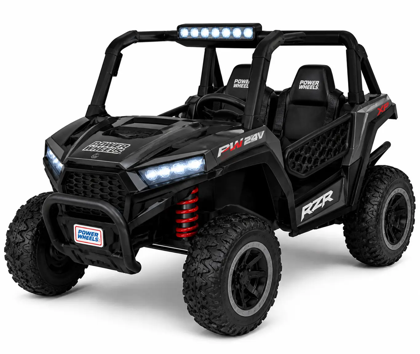 24V Power Wheels UTV Ride-On – High Power Kids Side by Side 24V Power Wheels UTV ride-on toy for kids, off-road side by side with LED lights and large tires